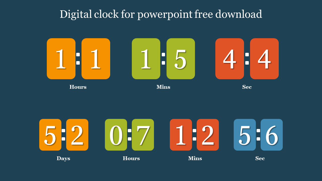 digital clock for powerpoint free download